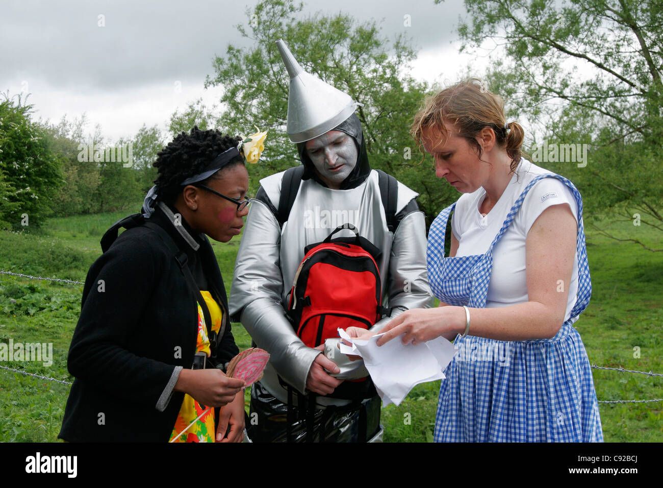 The quirky annual Crafty Craft Race, held on the Kennet and Avon Canal between Hungerford and Newbury, Berkshire, England Stock Photo