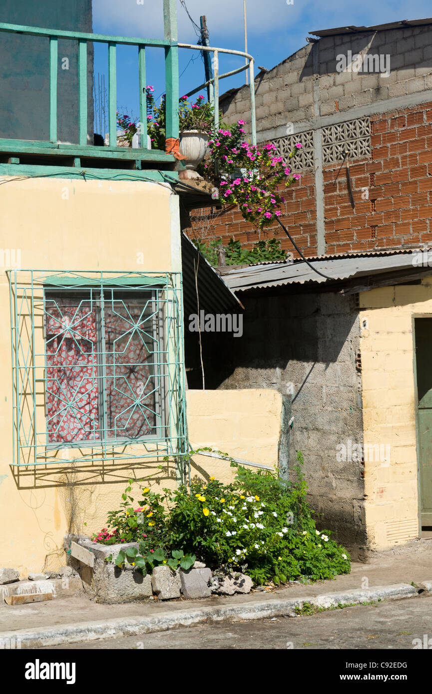 Houses at the roadside, Puerto Baquerizo Moreno, San Cristobal Island