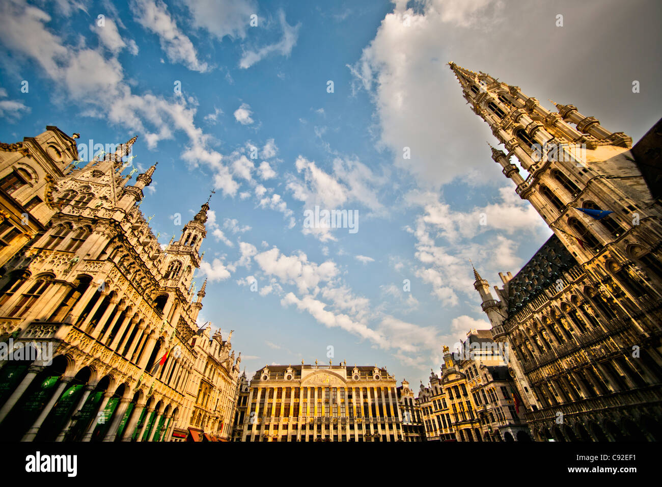 Ornate buildings against blue sky Stock Photo - Alamy