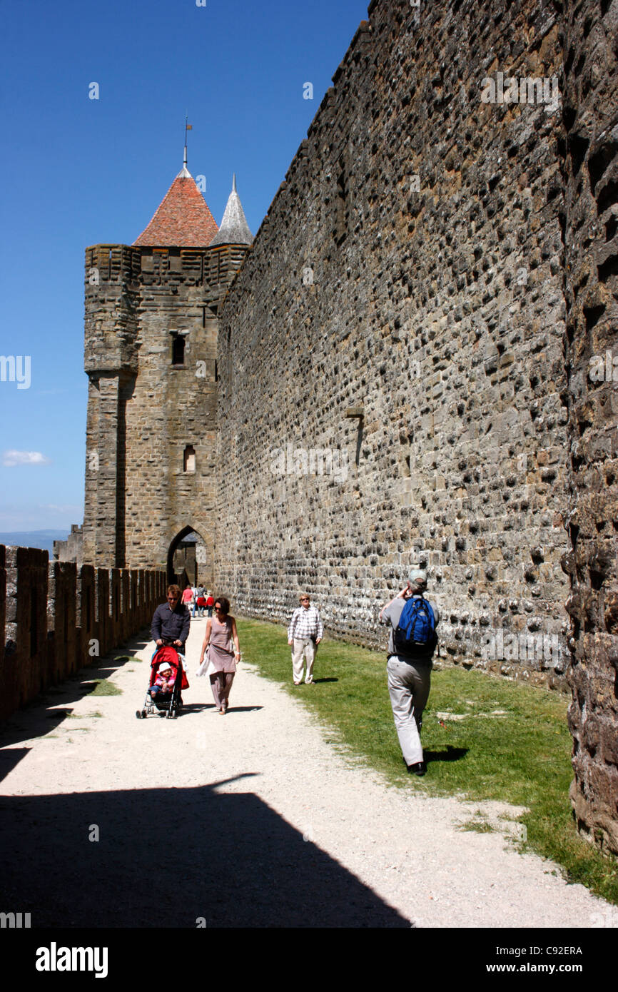 The Cite de Carcassonne is a medieval fortified city, a landmark of ...