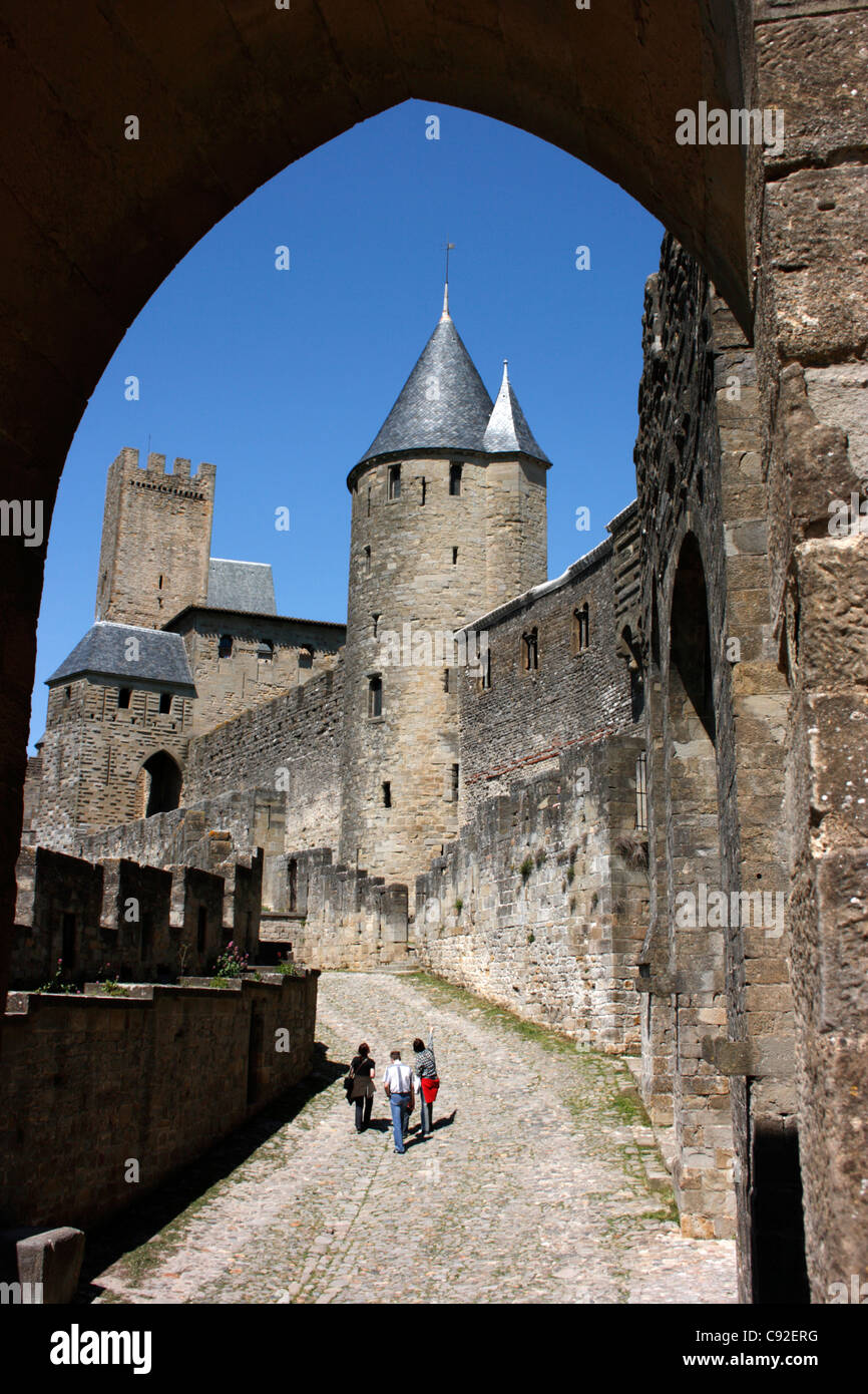 The Cite de Carcassonne is a medieval fortified city, a landmark of ...