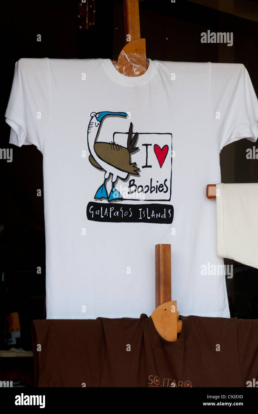 Souvenir t-shirt, Puerto Baquerizo Moreno, San Cristobal Island, Galapagos  Islands, Ecuador Stock Photo - Alamy