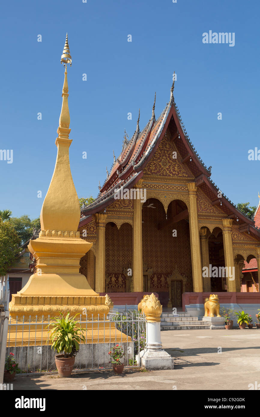 Wat Sensoukarahm temple, Luang Prabang, Laos Stock Photo