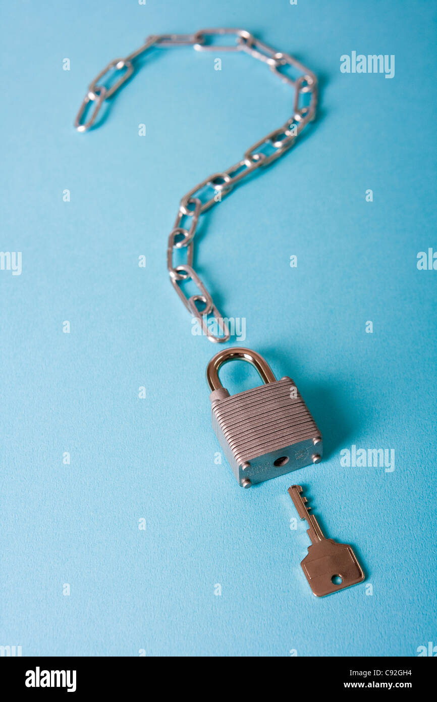 Chain question mark hi-res stock photography and images - Alamy