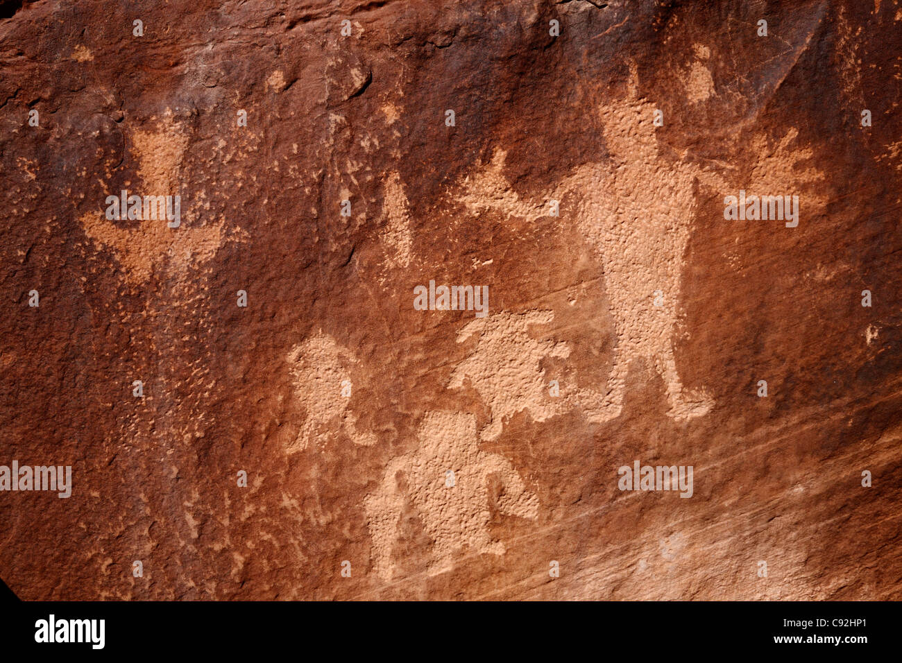 McKee Springs Petroglyphs, Dinosaur National Monument, Utah Stock Photo