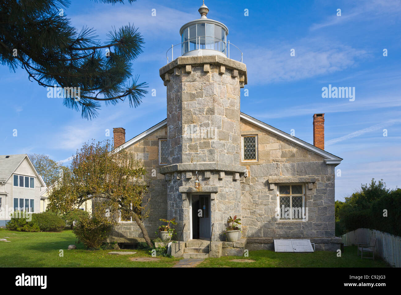 Stonington Harbor Light and the The Old Lighthouse in Stonington
