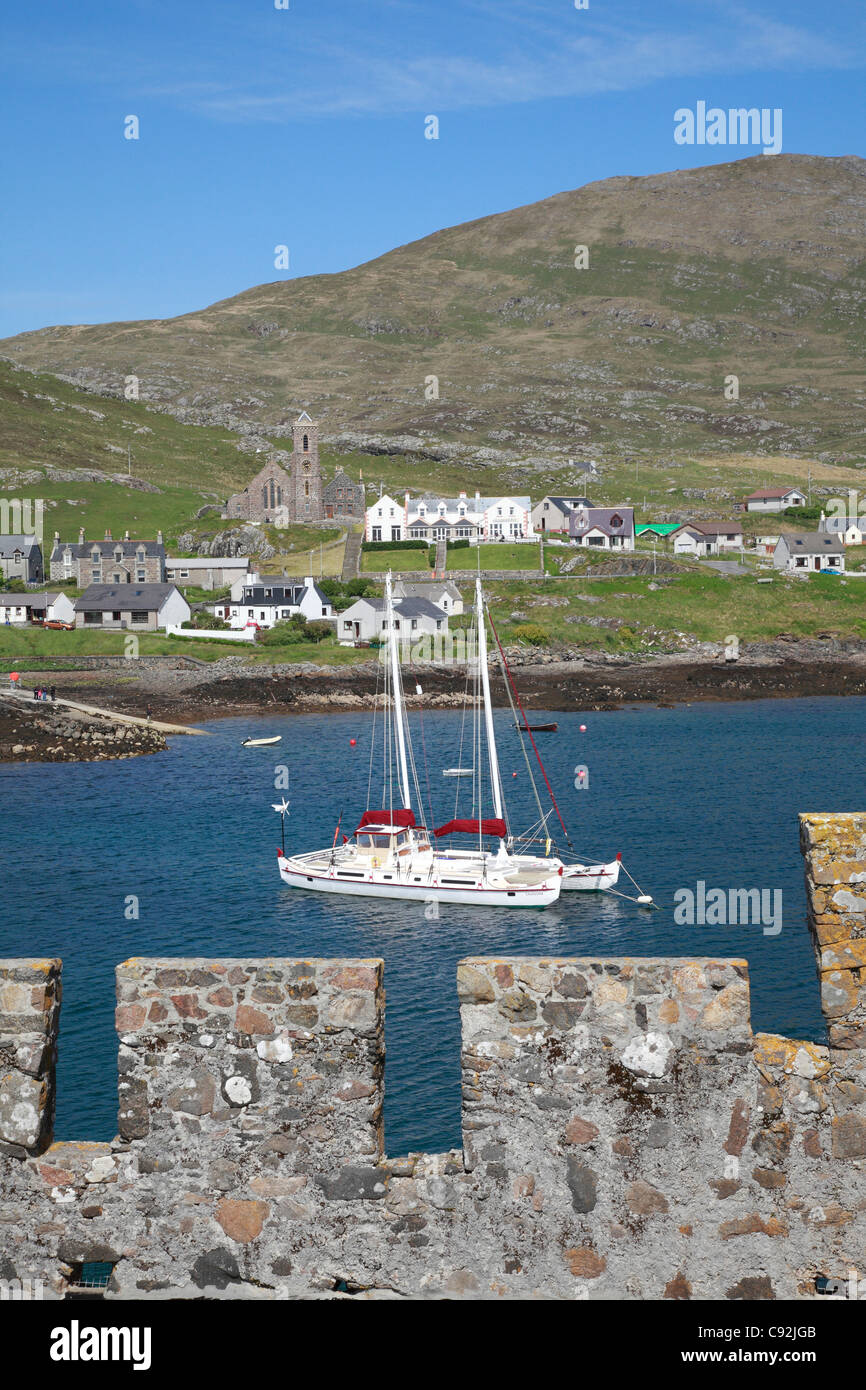 Barra is a predominantly Gaelic speaking island community and the most southerly of the Barra or Bishop's islands. Stock Photo
