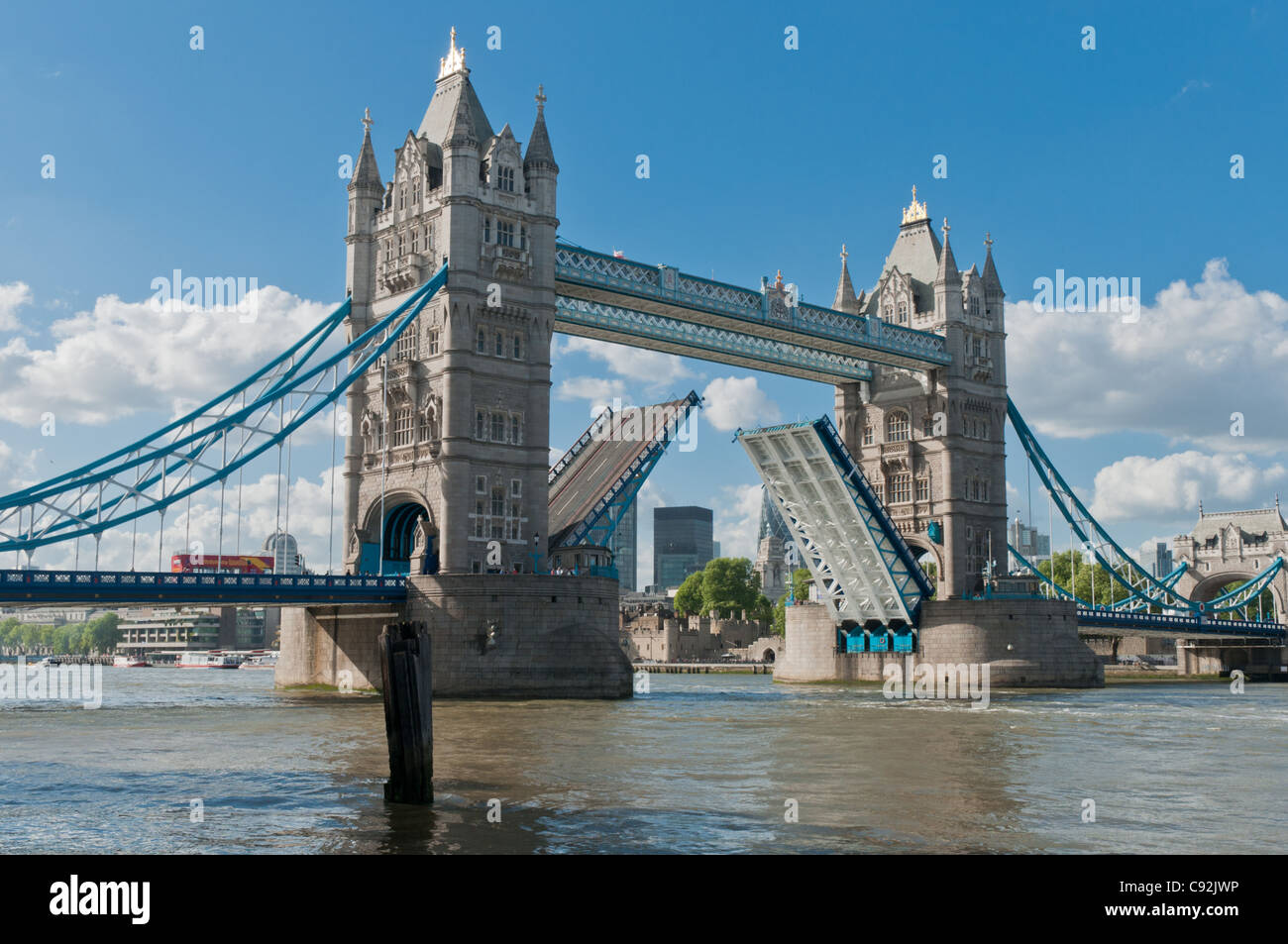 Tower bridge open hi-res stock photography and images - Alamy