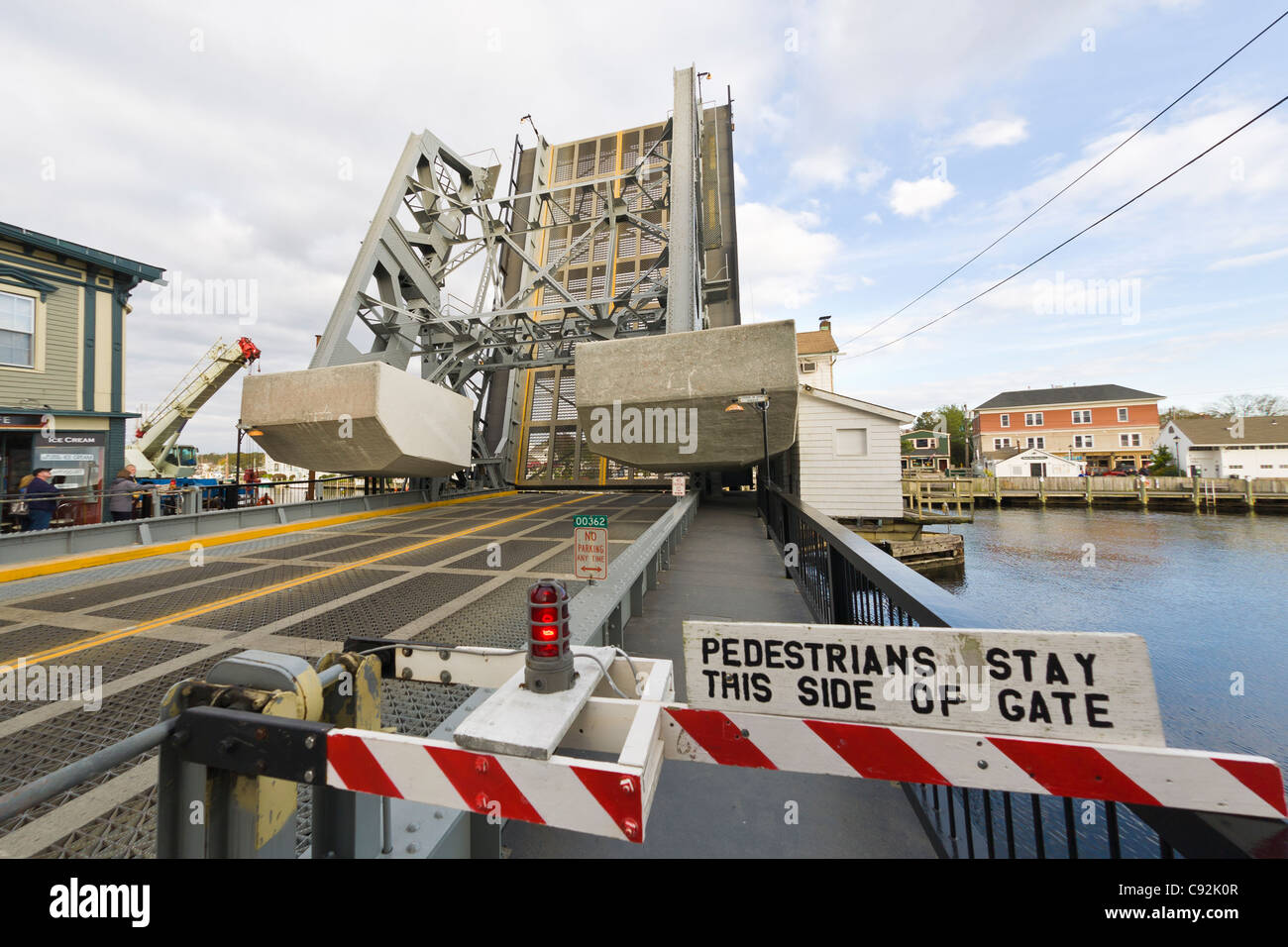 Mystic River Bascule Bridge built in 1922 over the Mystic River in Old