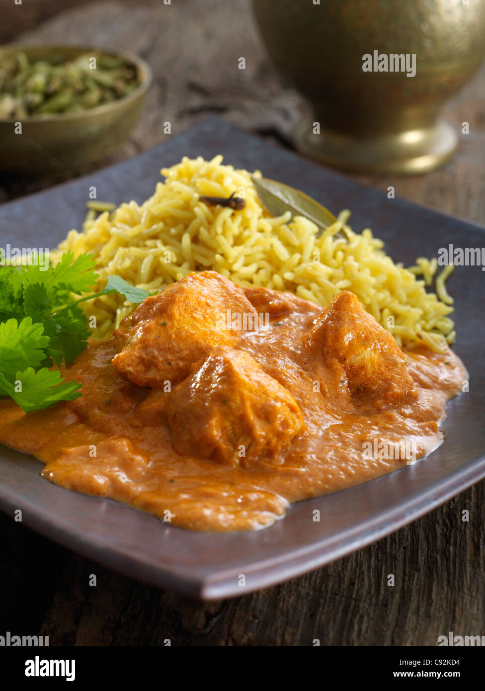 Chicken tikka masala plate hires stock photography and images Alamy