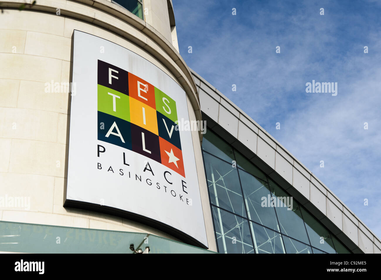 Festival Place and tower in Basingstoke, UK Stock Photo - Alamy