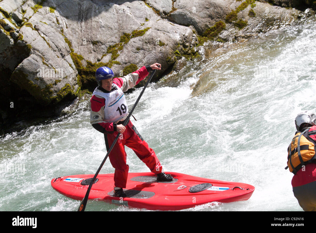 SUP race on the river Stock Photo - Alamy