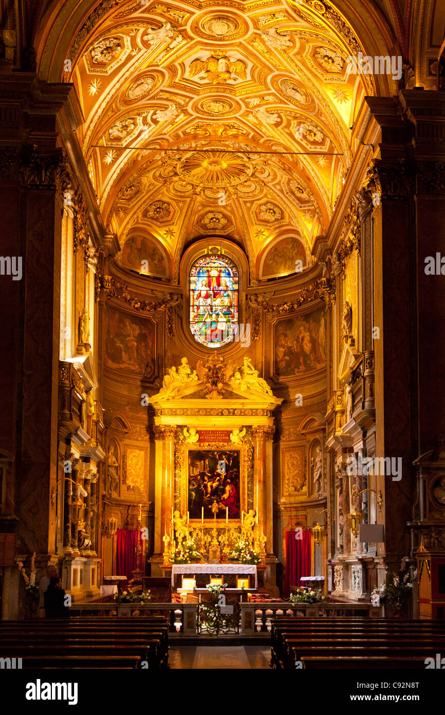 Interior of Chiesa Santa Maria dell Anima near Piazza Navona, Rome
