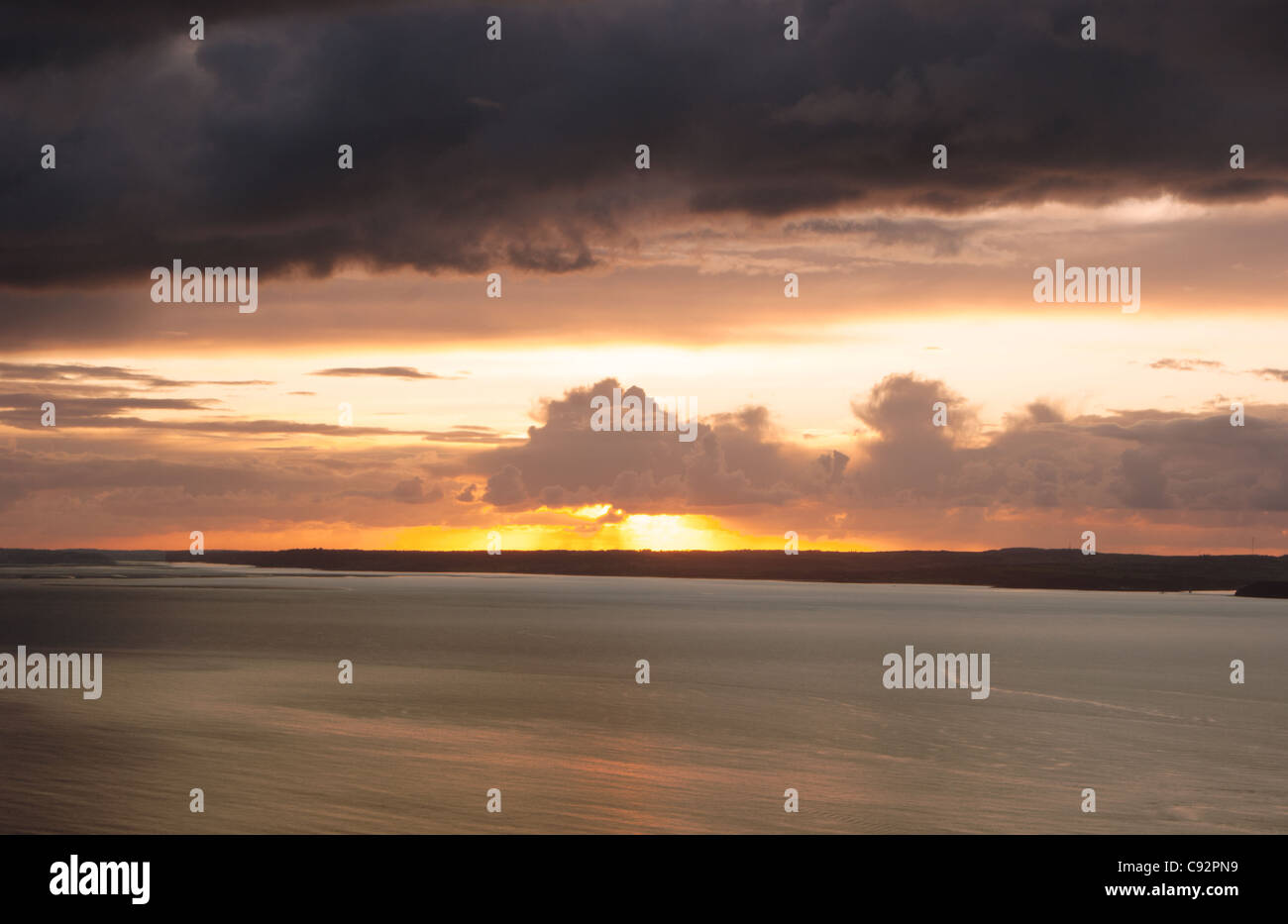 Grey Sunset Stock Photo