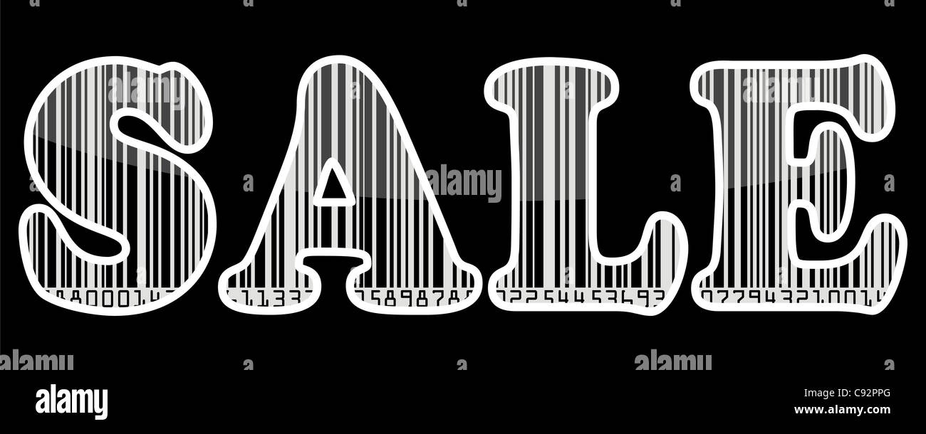 Sale barcode sticker Stock Photo - Alamy