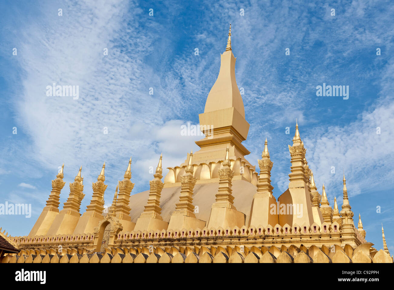 Pha Tat Luang (Pha That Luang), Vientiane, Laos Stock Photo