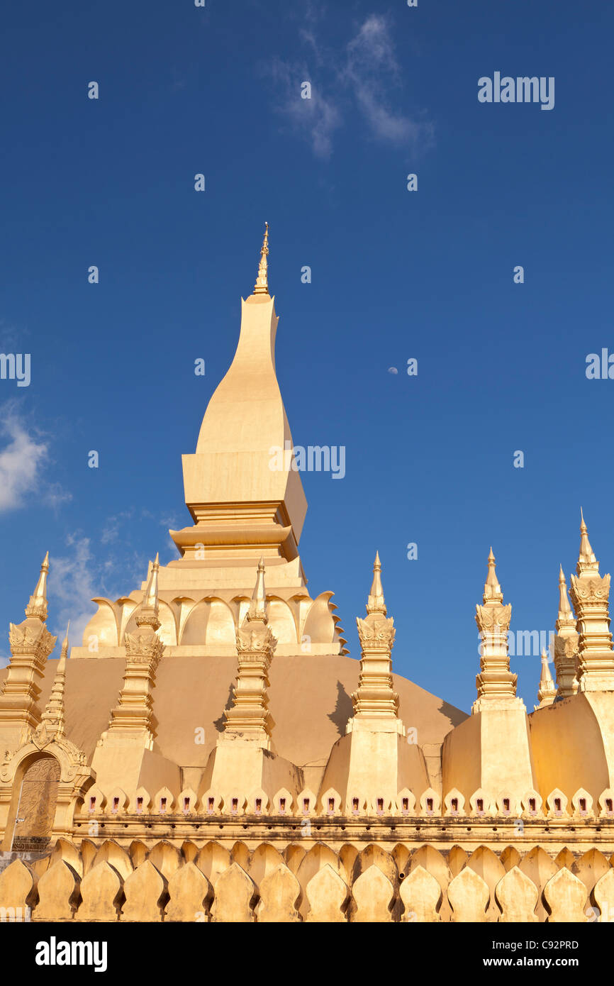 Pha That Luang (Pha Tat Luang), Vientiane, Laos Stock Photo