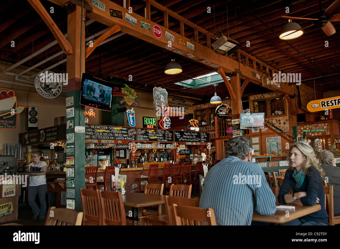 Astoria Brewing Co Bar Pub Restaurant Oregon State United States Stock Photo