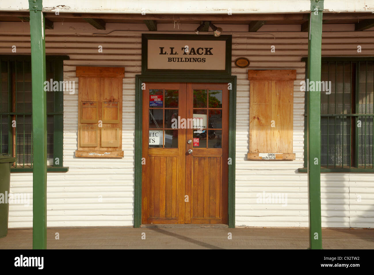Historic L.L.Tack Buildings, Broome, Kimberley Region, Western Australia, Australia Stock Photo
