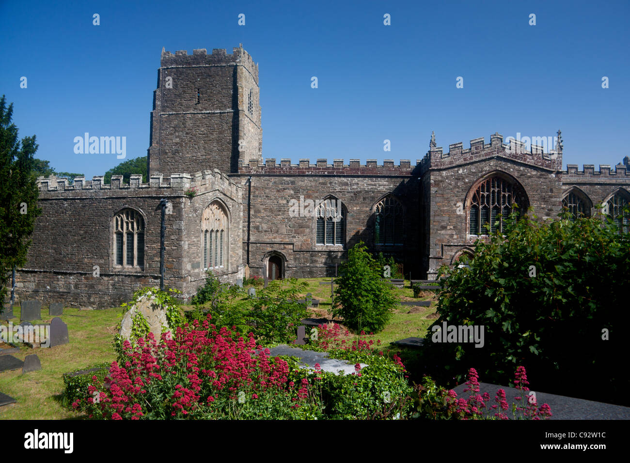 St Beuno's Church Clynnog Fawr Llŷn Peninsula Gwynedd North Wales UK Stock Photo