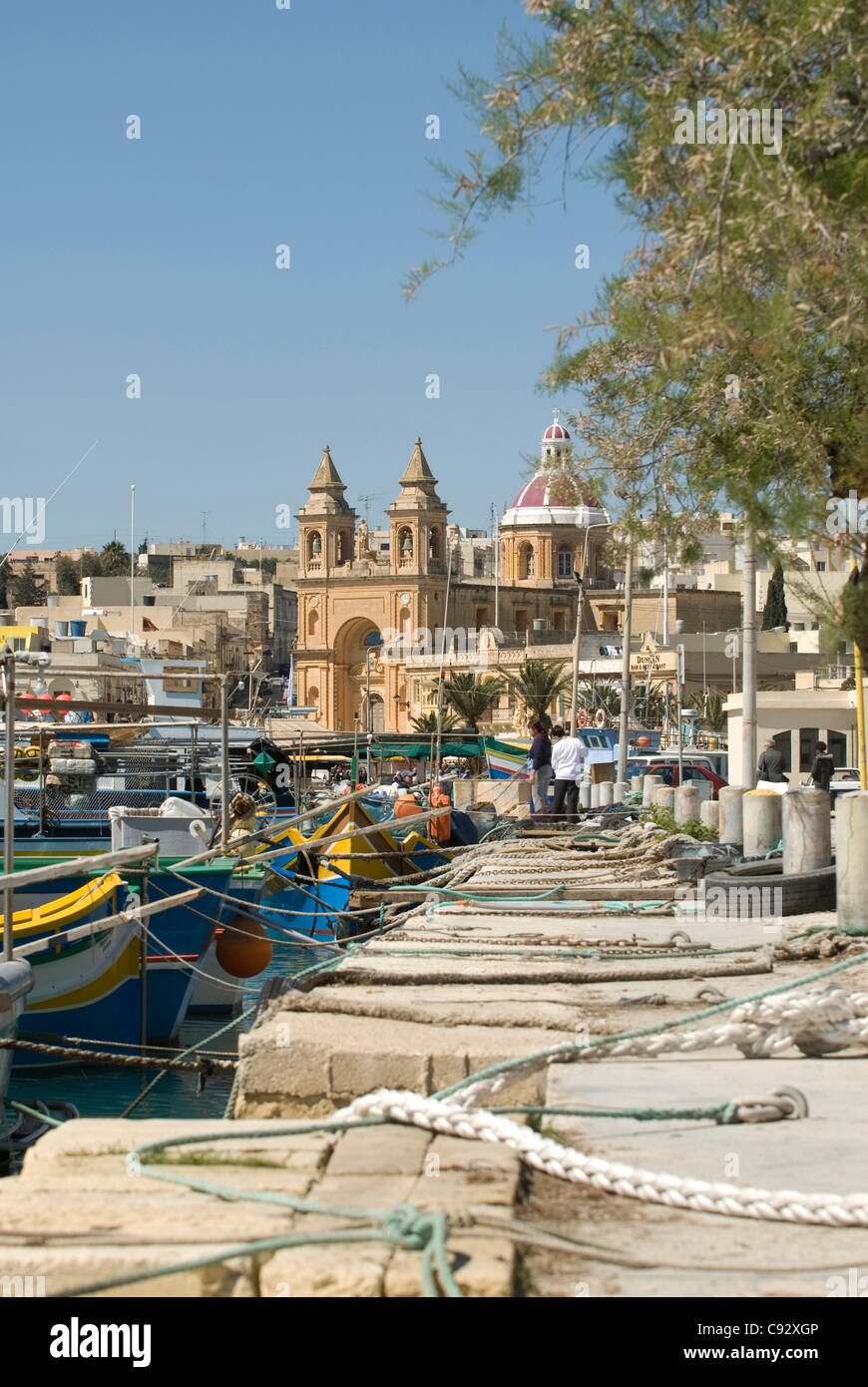 The harbour at Marsaxlokk in Malta is still fully functional and