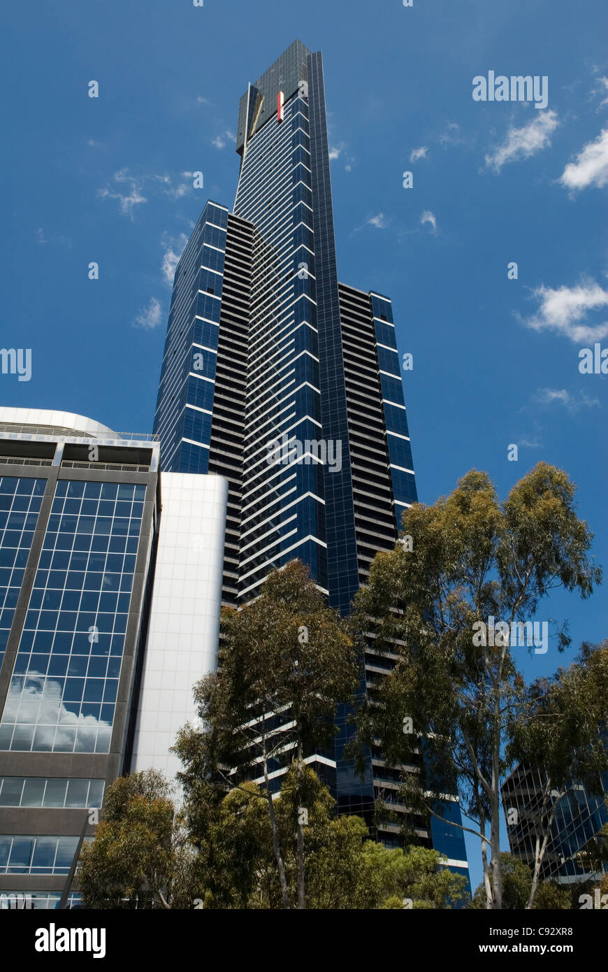 Eureka Tower is a skyscraper named after the Eureka Stockade a rebellion during the Victorian gold rush in 1854 which stands on Stock Photo
