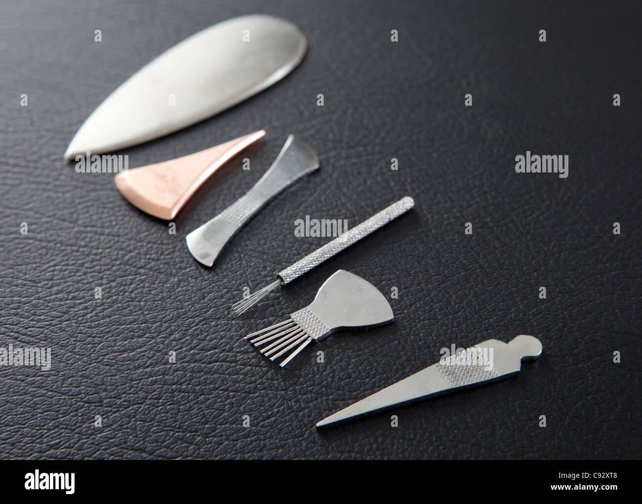 Selection of Shoni Shin tools for pediatric acupuncture Stock Photo - Alamy