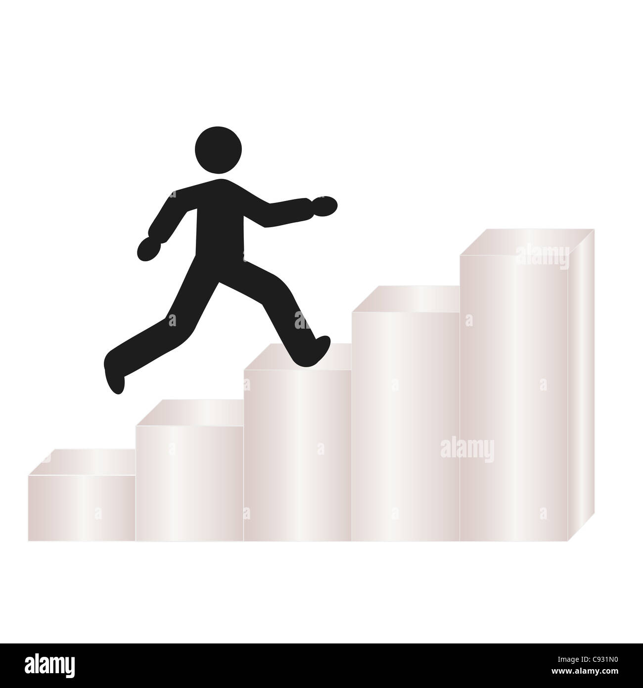 Silouhette Course Silhouette man take course - abstract concept Stock Photo - Alamy