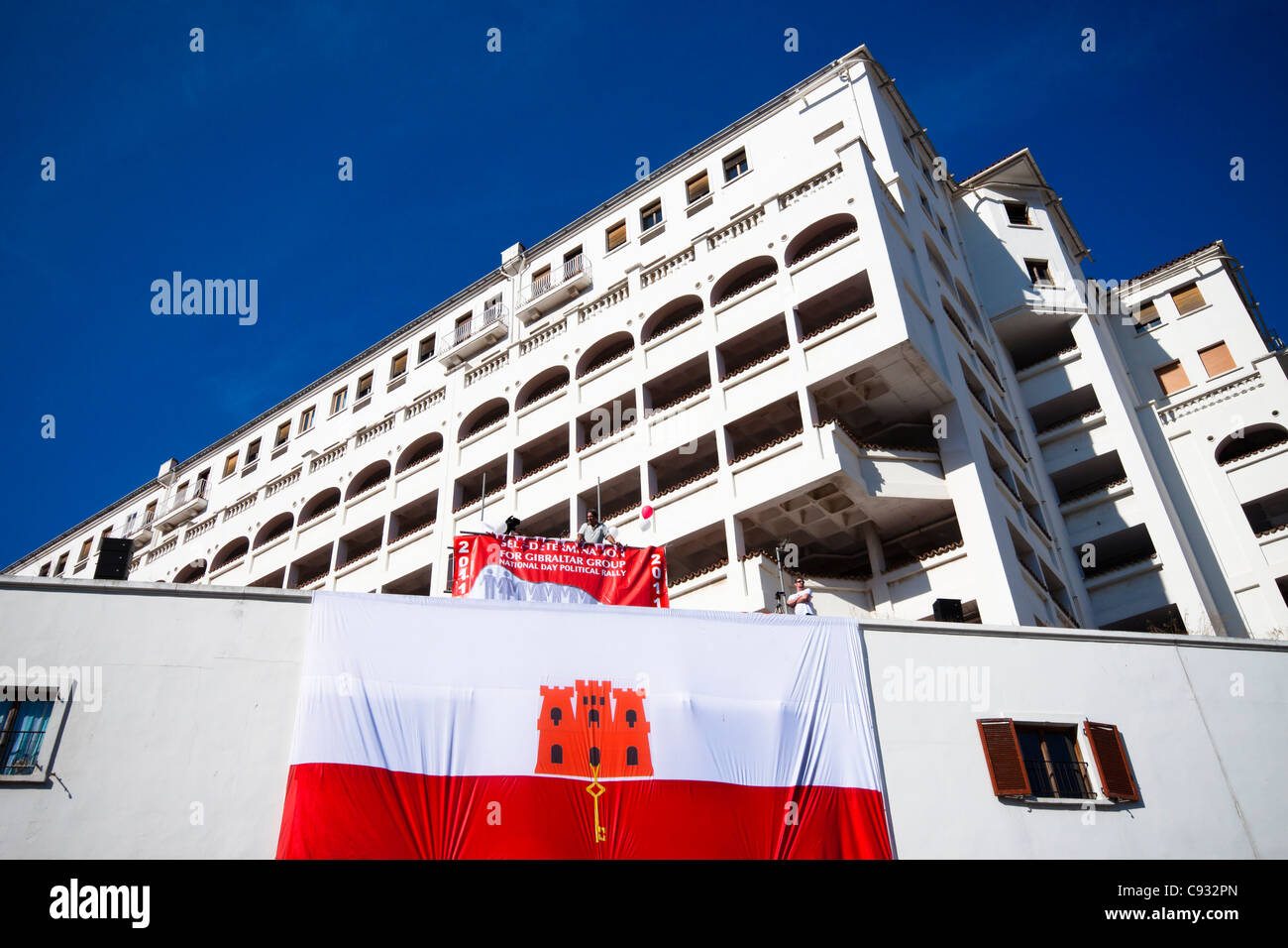 Gibraltar city center during Gibraltar National Day, 10 September 2011
