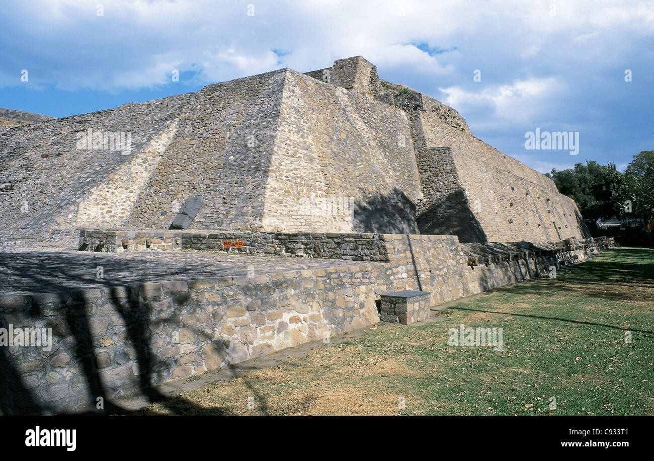 Pre-Columbian Art. Aztec. Pyramid of Tenayuca. San Bartolo Tenayuca. Tlalnepantla de Baz. Mexico State. Stock Photo