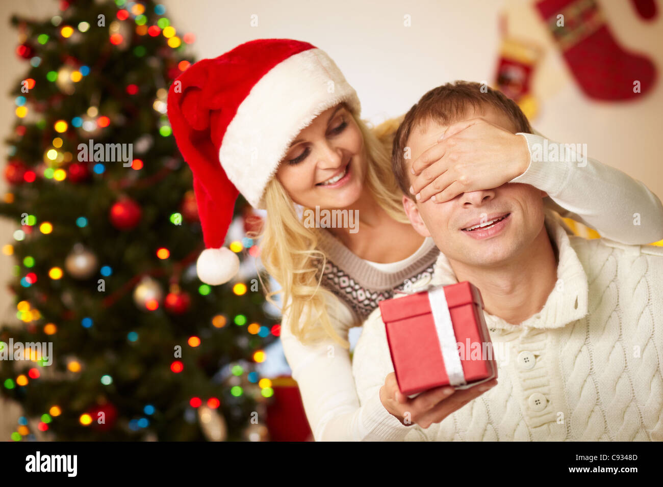 Man Holds Christmas Present Hands Happy Holiday Gift Box Christmas Stock  Photo by ©pilipeichenko 323587026