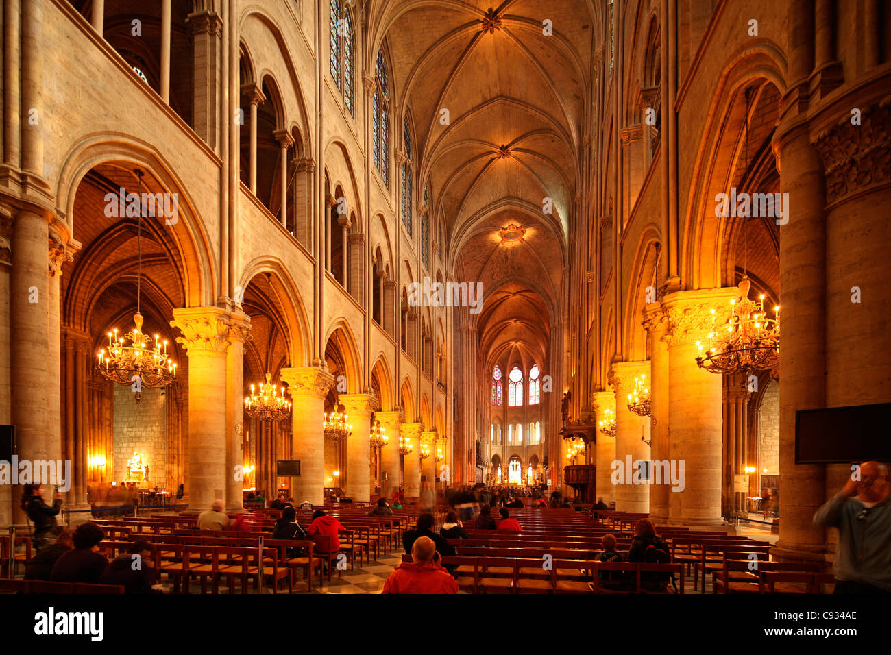 The famous cathedral of Notre Dame in Paris, France Stock Photo