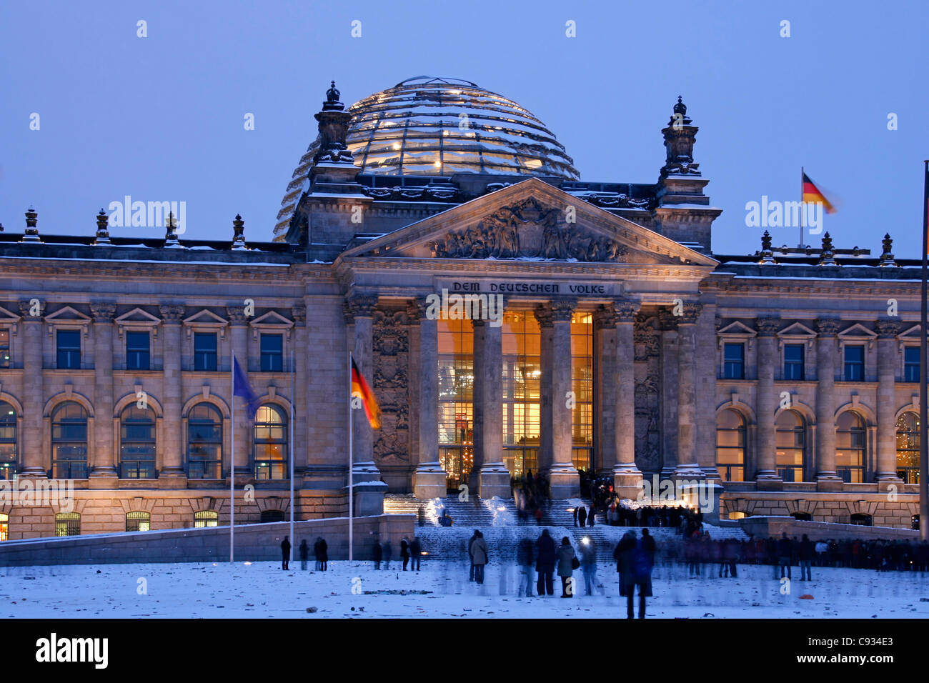 The German Parliament in the old Reichstag Building. Berlin, Germany
