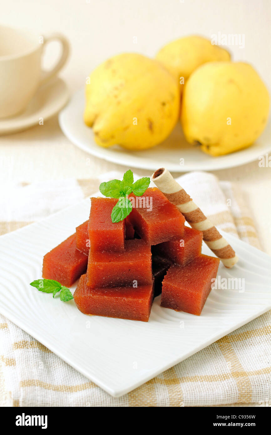 Homemade quince jelly. Recipe available Stock Photo Alamy