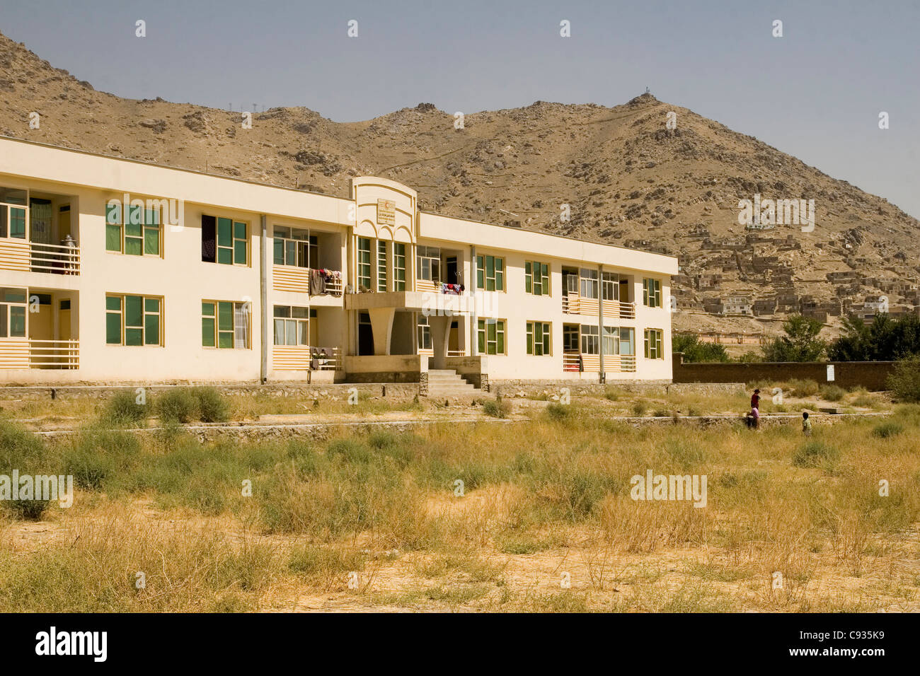 Red Crescent housing development in Kabul Afghanistan Stock Photo