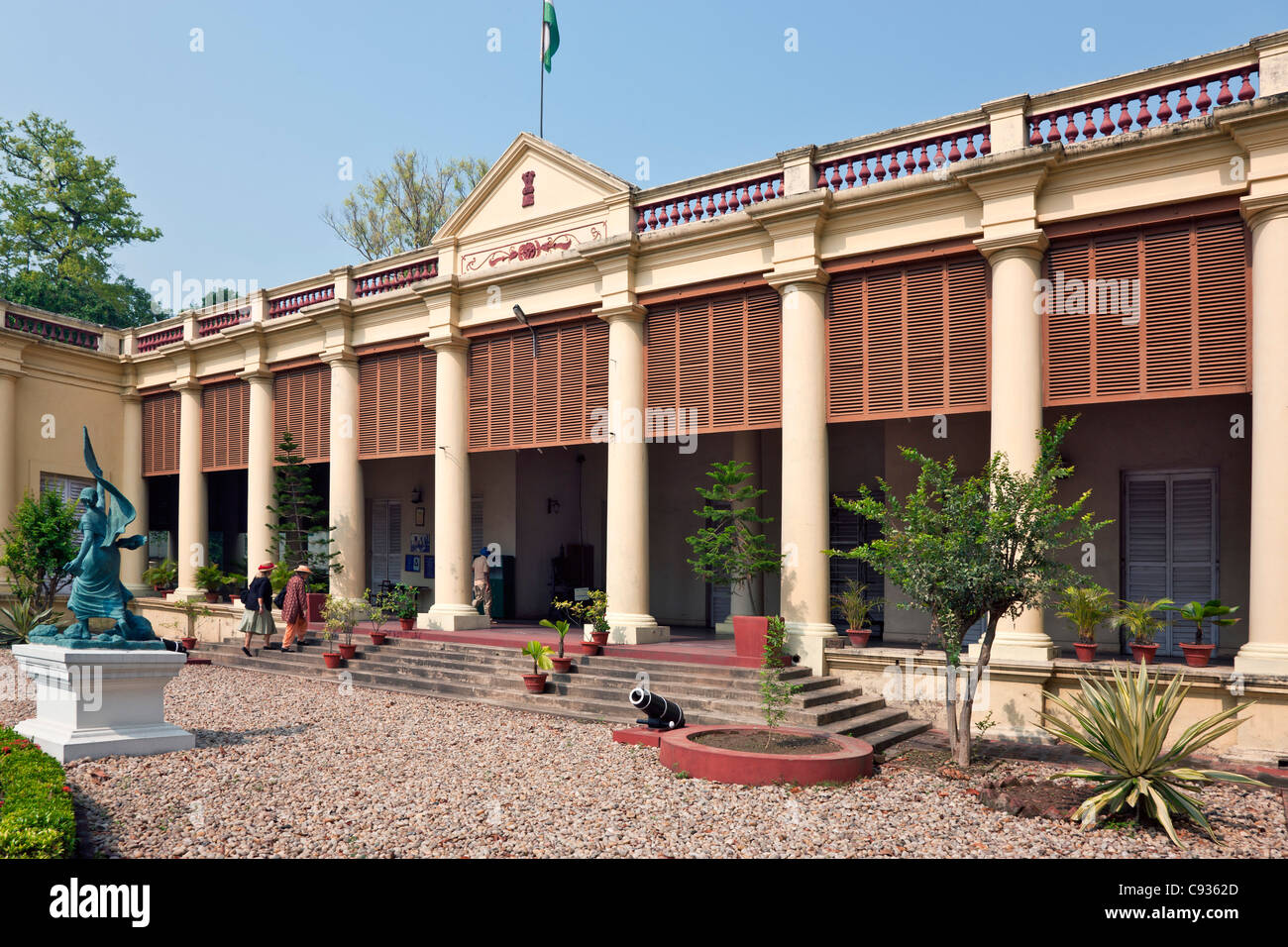 The Dupleix building at Chandernagore was named after a French Governor. It is now a museum. Stock Photo
