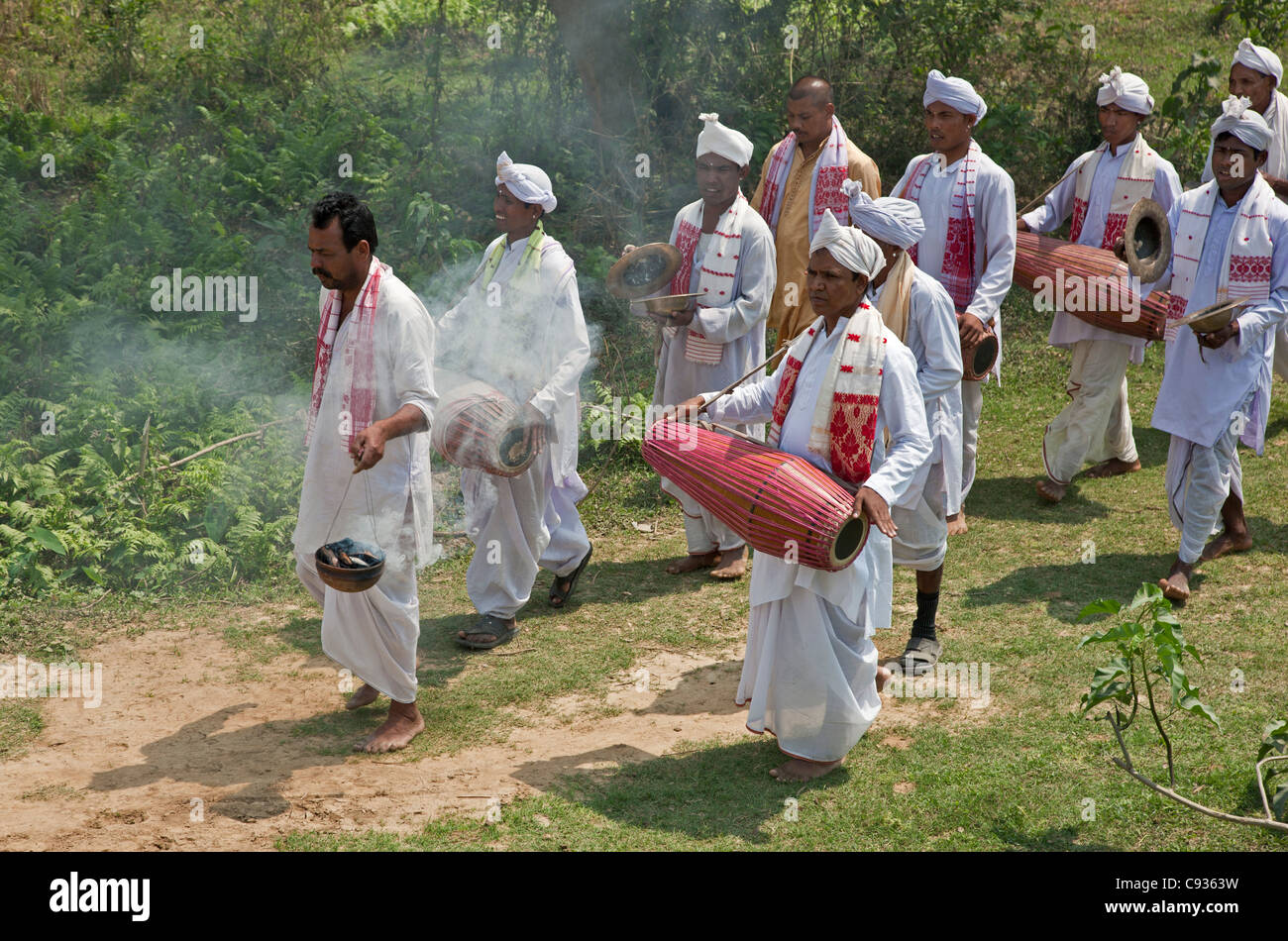 Raan Procession A Hindu religious procession to celebrate the opening of a new Shiva ...
