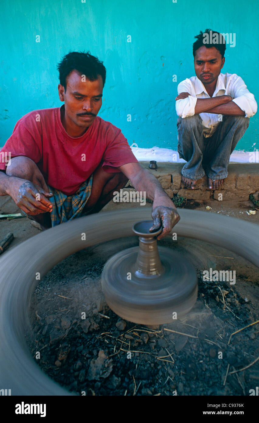 India, Madhya Pradesh, Pench. Rural villages in the vicinity of Pench National Park. Stock Photo