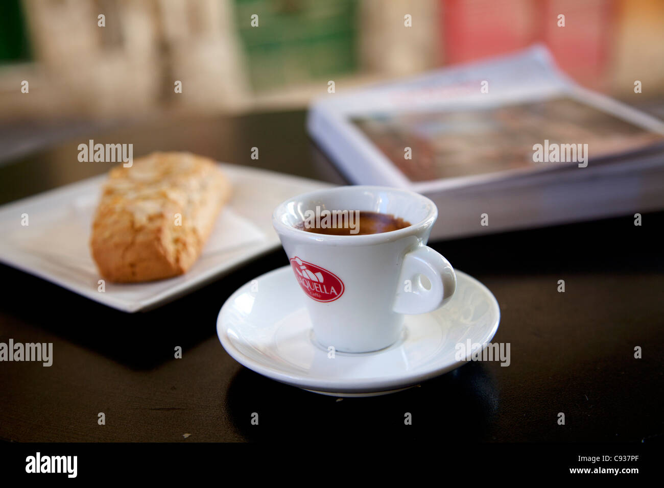 Malta, Europe; Enjoying a coffee break outside Stock Photo Alamy