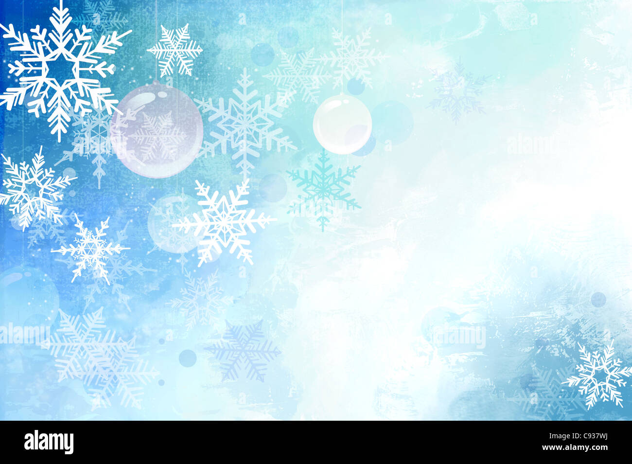 Pattern white snowflakes bubble hi-res stock photography and images - Alamy