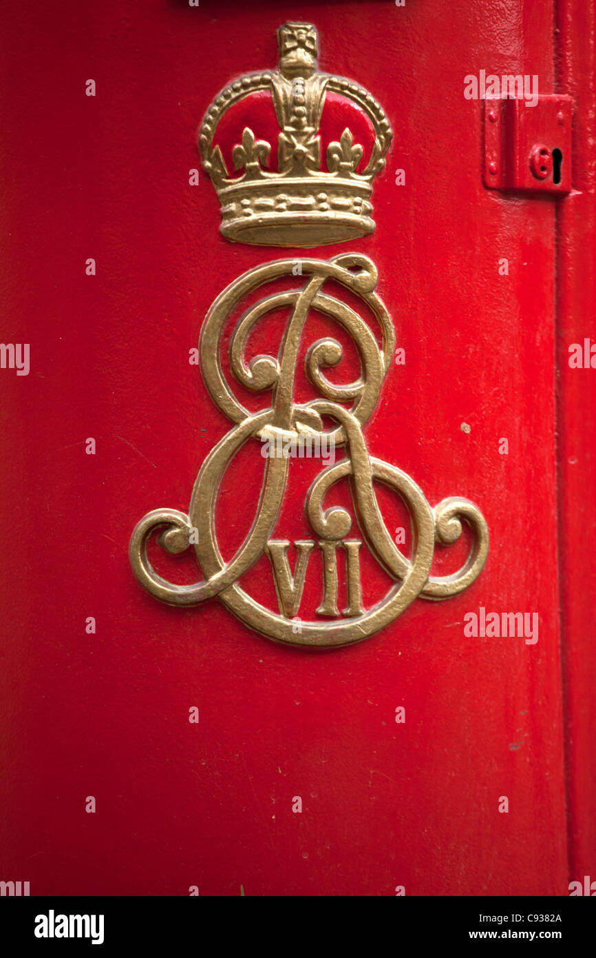 Malta, Europe; A post box dating back to the British rule with the