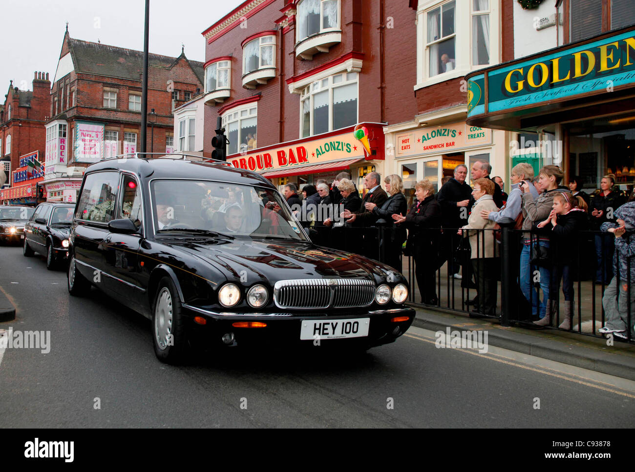 SIR JIMMY SAVILE'S FUNERAL CORTEGE SIR JIMMY SAVILE'S FUNERAL CORTEGE