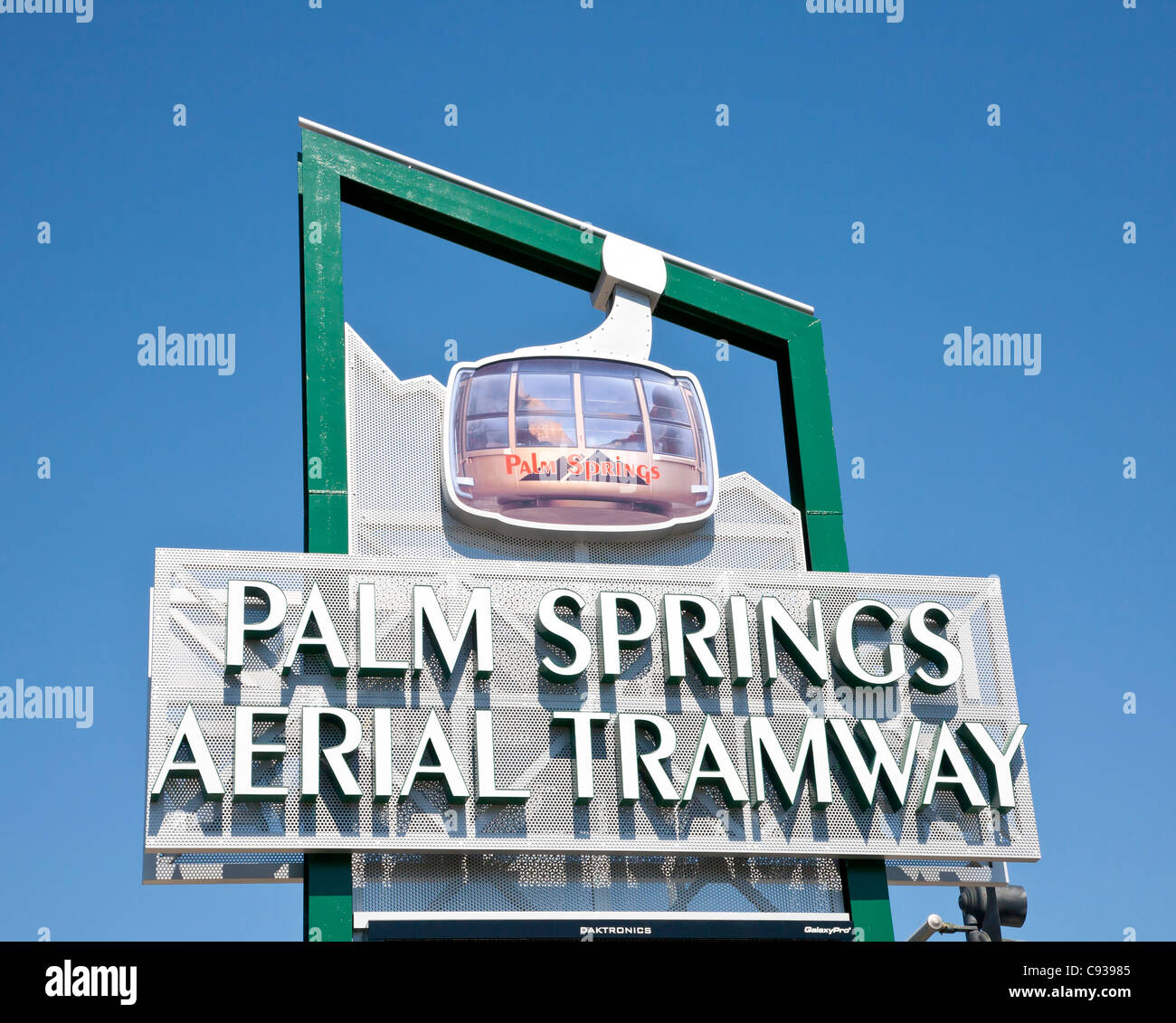 Palm Springs Aerial Tramway Sign Stock Photo