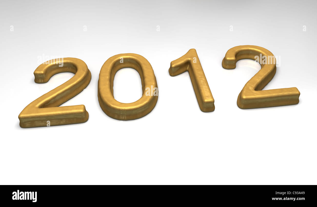 lettering 2012 begins melting Stock Photo - Alamy