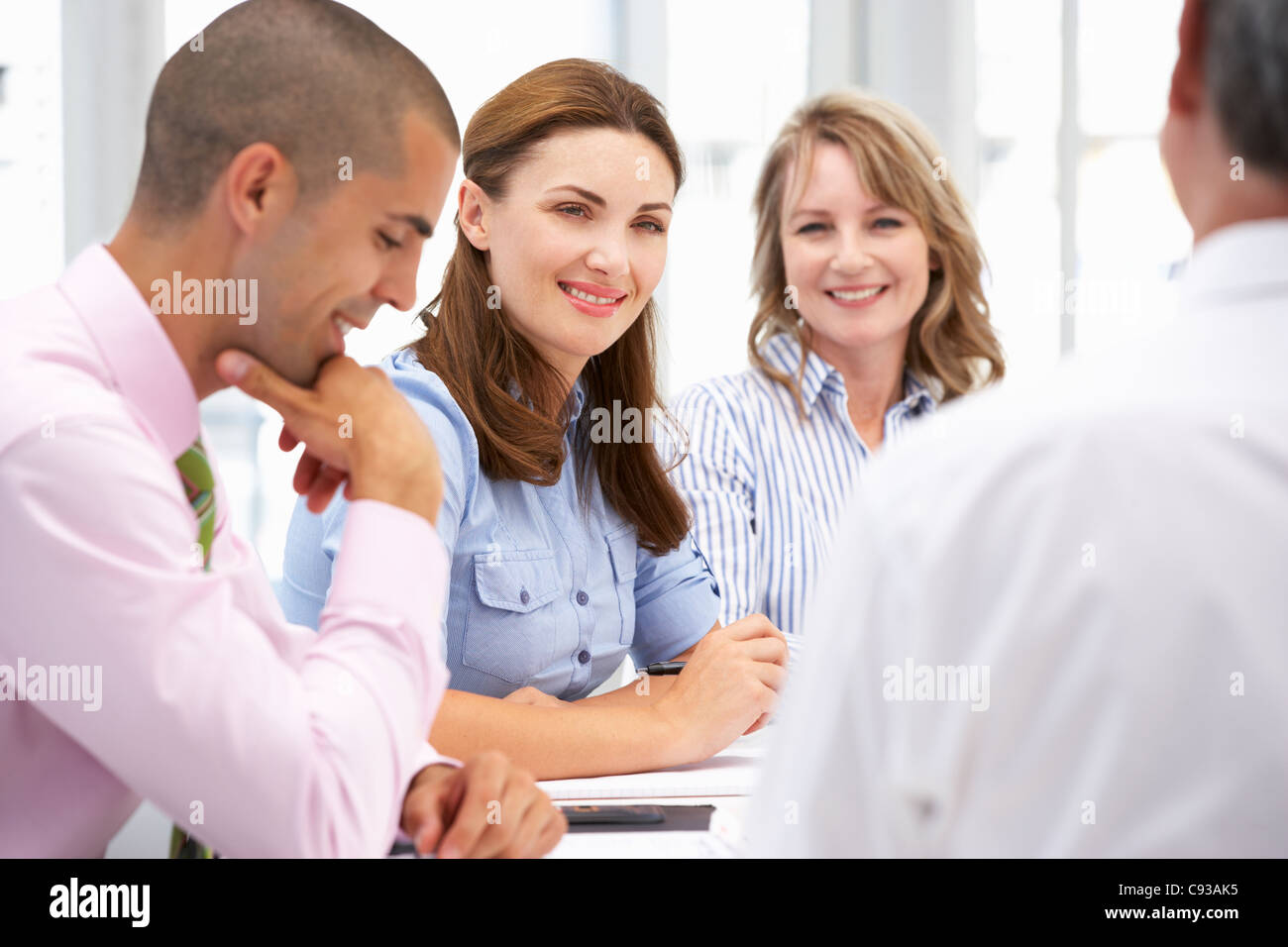 Business colleagues in meeting Stock Photo