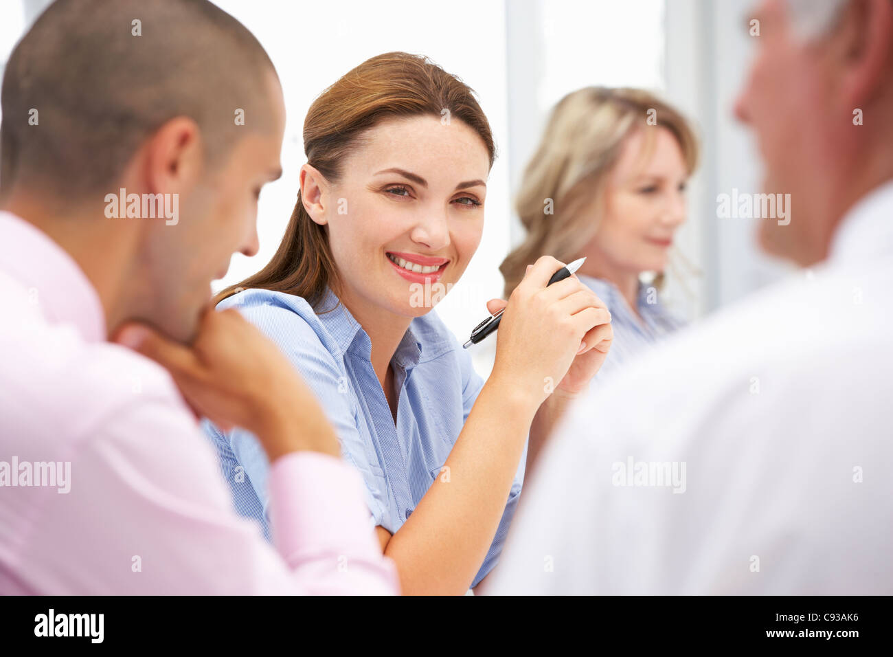 Business colleagues in meeting Stock Photo