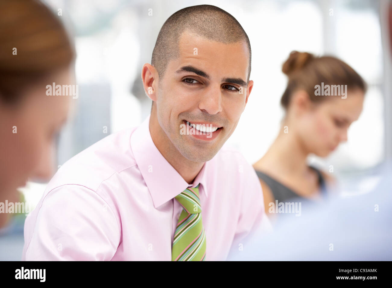 Businessman in meeting Stock Photo