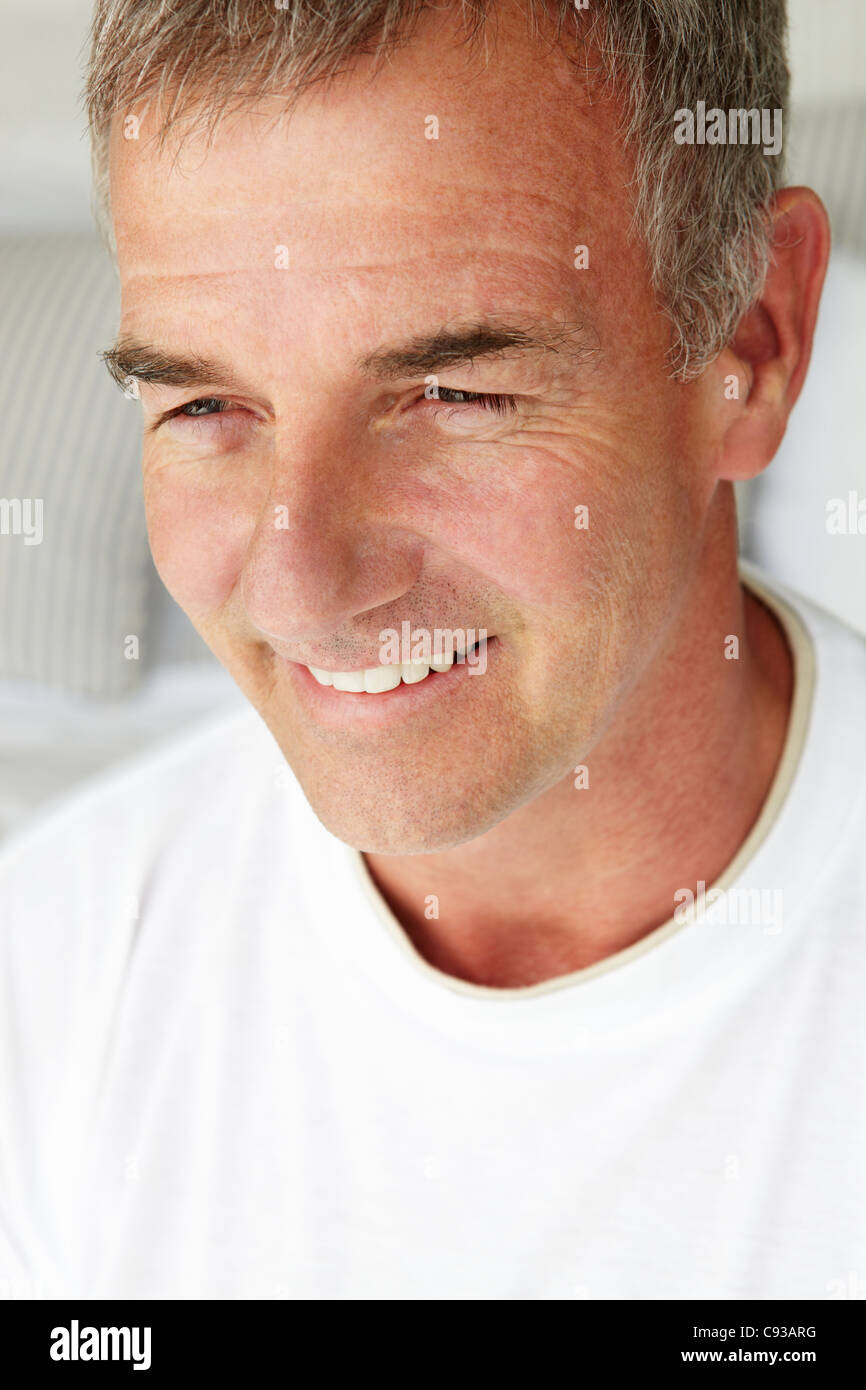Mid age man head and shoulders Stock Photo