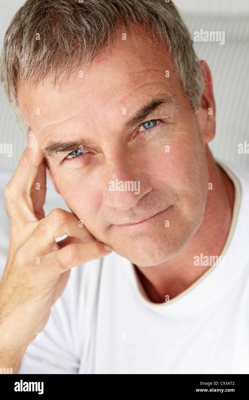 Mid age man head and shoulders Stock Photo
