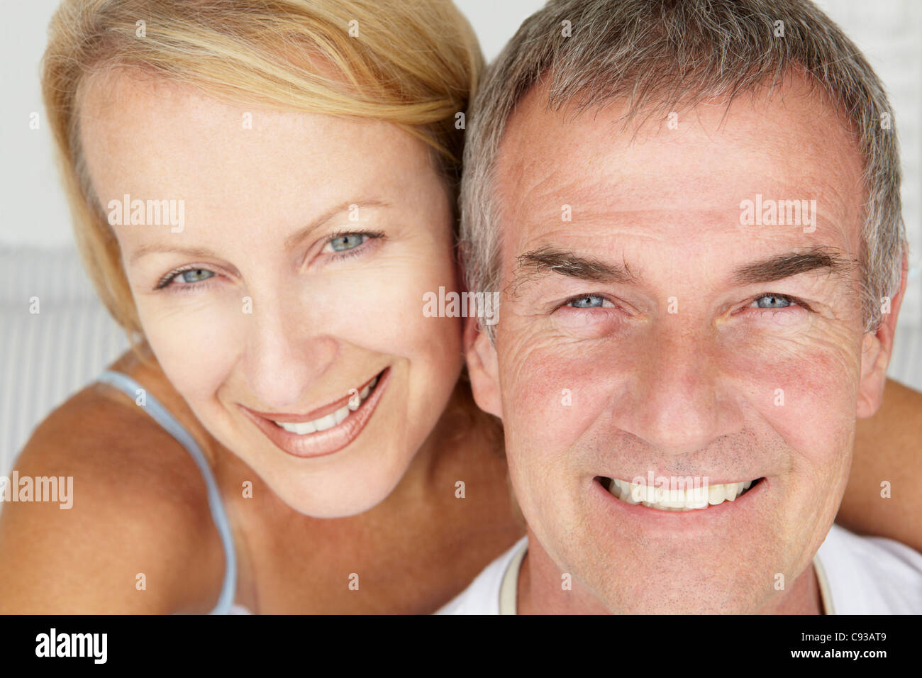 Mid age couple head and shoulders Stock Photo